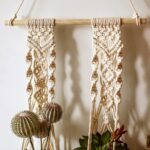 macramé décoratif porte plante double