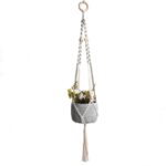 suspension décorative en macramé pour plante