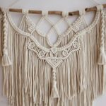 tissu macramé suspendu