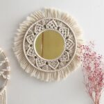 miroir en macramé diamètre 35 cm