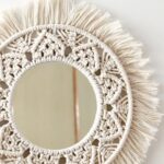 miroir décoratif en macramé 35 cm
