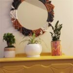 miroir en macramé pour salle de bain