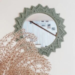 Miroir Bohème Rond Macramé