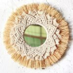 Miroir Doré En Macramé