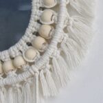 accessoire intérieur miroir macramé plume