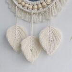 miroir boho macramé plume