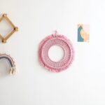 Miroir Macramé Rose