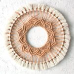 miroir décoratif mandala en macramé