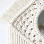 miroir décoratif en macramé