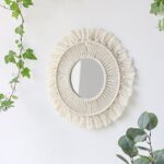 miroir en macramé rond
