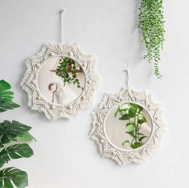 Miroir Soleil Macramé