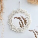 miroir décoratif soleil macramé