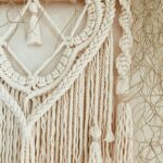 ornement mural en macramé naturel