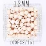 perle en bois naturelle pour création