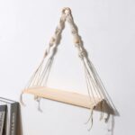 étagère décorative en macramé