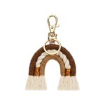 accessoire macramé arc-en-ciel