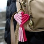 accessoire macramé cœur