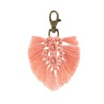 porte-clé macramé feuille