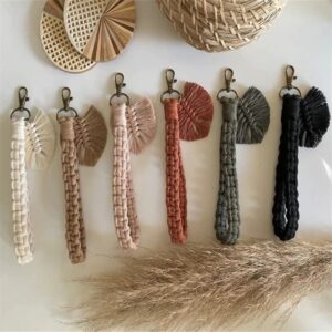 Porte-clé Macramé Plume