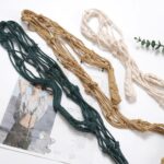 porte-papier design en macramé