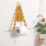 accessoire salle de bain macramé porte-papier