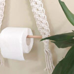 accessoire macramé porte-papier toilette