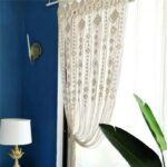 rideau en macramé couleur beige