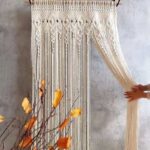 Rideau Macramé En Coton Écru