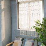 rideau en macramé décoratif pour fenêtre