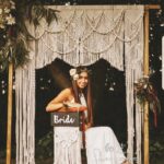 rideau en macramé pour décoration de mariage