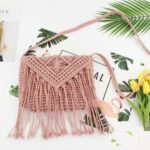 sac macramé à bandoulière