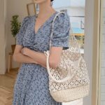 sac artisanal macramé pour la plage