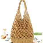 sac de plage en macramé