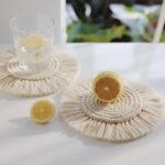 sous-verre en macramé vintage