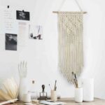 objet en bois pour suspension de macramé