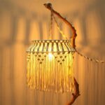 luminaire macramé suspendu