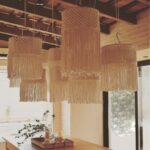 lustre en macramé suspendu