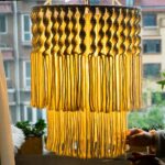 luminaire macramé au plafond