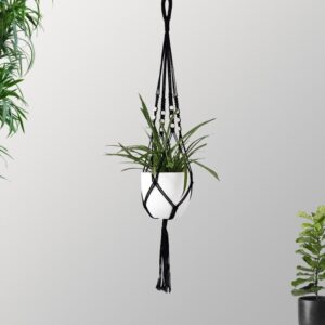 Suspension Macramé Noir