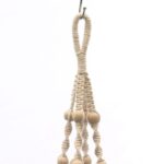 luminaire macramé élégant avec perles