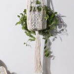 suspension en macramé pour fleurs
