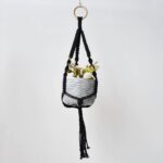 déco intérieure suspension macramé noir