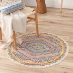 Tapis Bohème Rond En Macramé144