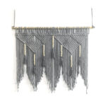 tête de lit macramé en coton et corde