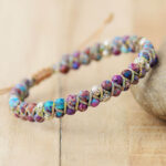 Bracelet Macramé Avec Perles333
