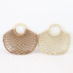 sac rond en macramé